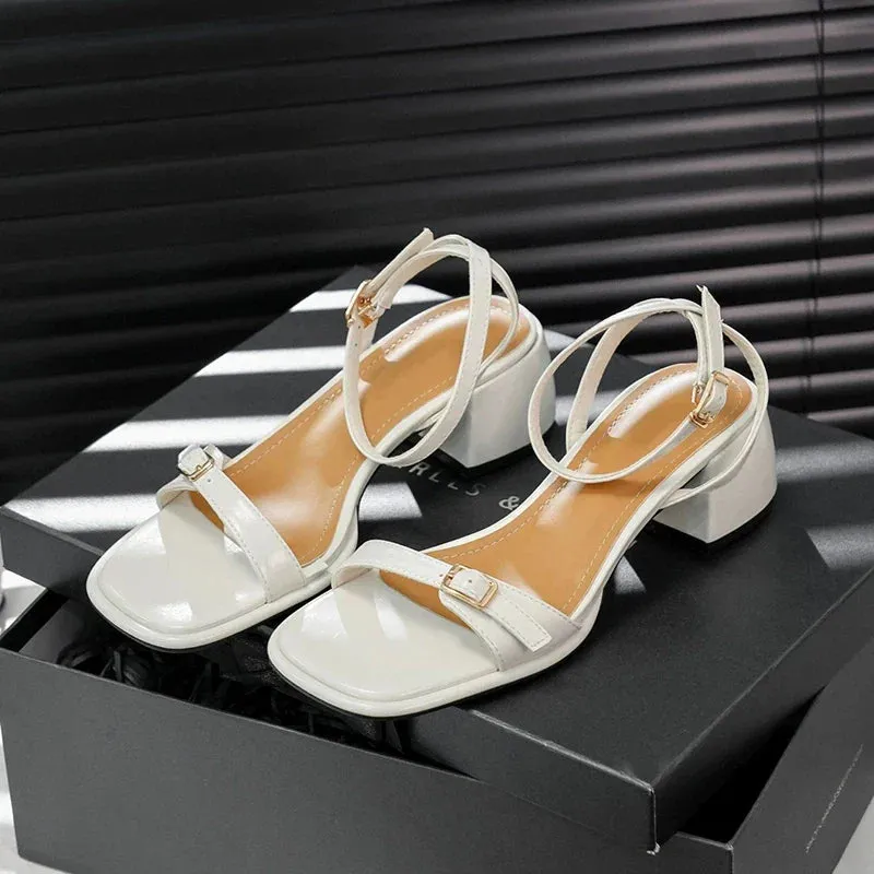 binfenxie  -  Designer Summer Woman Sandals Fashion Elegant Open Toe Thick Heel Shoes Ladies Outdoor Party Dress Sandalias